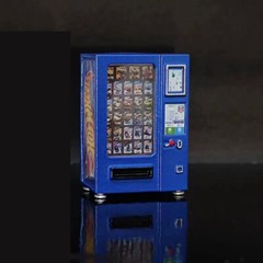 Diorama 1/64 Car Garage Vending Machine Model LED City Street Scene Display Prop