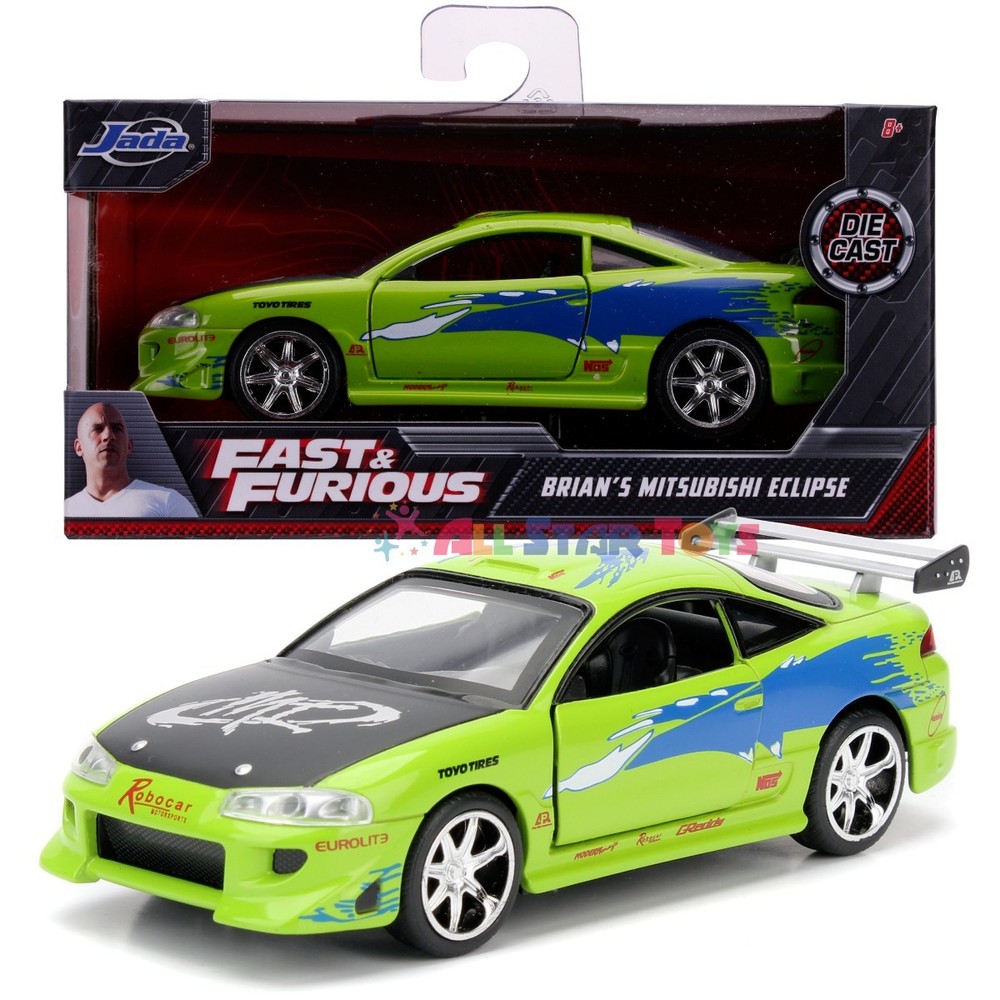 BRIAN’S 1995 MITSUBISHI ECLIPSE GREEN “FAST & FURIOUS” 1/32 DIECAST JADA 97609
