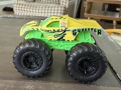 Miniature Gunkster Monster Truck Toy Vibrant Green & Yellow Sturdy Plastic Build