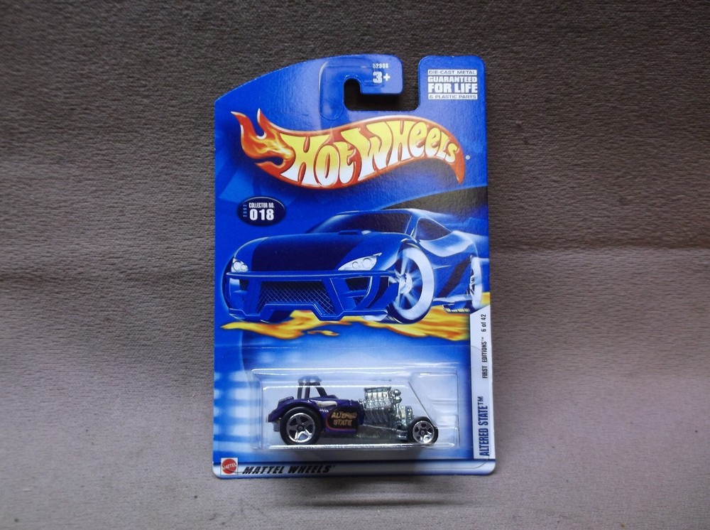 HOT WHEELS 2002 #18 FE PURPLE ALTERED STATE DRAGSTER NHRA FIAT DRAG RACER
