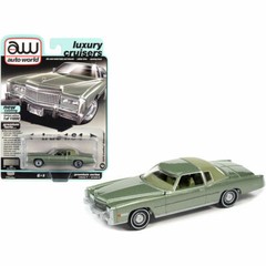 1975 CADILLAC ELDORADO LIDO GREEN 1/64 DIECAST MODEL AUTOWORLD 64282-AWSP058 A