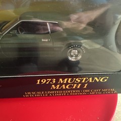 NIB Ertl American Muscle 1:18 1973 Ford Mustang Mach 1 Olive Green Rare HTF