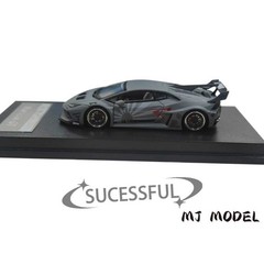 MJ 1/64 Lamborghini Huracan Diecast Alloy Car Model Gray Collection Gift