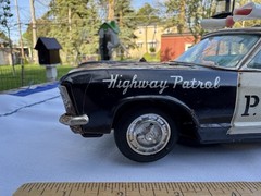 Vintage 1960s Bandai Japan Tin 1965 Buick Riviera Highway Police Car PD Battery