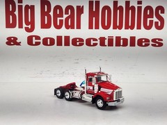 1/64 NEW DCP Red & White Kenworth T800 Tandem Axle Day Cab Tractor Short Wheelba