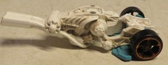 PARTIAL HOT WHEELS SKULL WHITE & BLUE 1:64 DIECAST BIKE SKELETON UNKNOWN Part