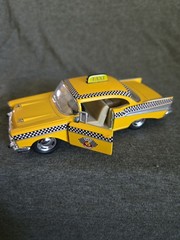1957 Chevy Bel Air Taxi Cab 1:40 Scale Diecast Model Yellow by Kinsmart