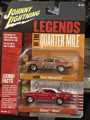 Johnny Lightning Legends Of The Quarter Mile Drag 2-Pack ’70 Maverick ’66 Nova
