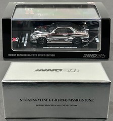 INNO64 Nissan Skyline GT-R R34 Nismo R-Tune Silver Chrome Hobby Expo China. 1:64