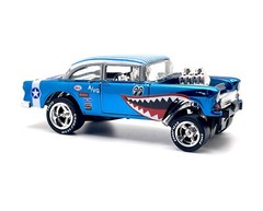 5x HW 55 Gasser Wheels w/ Lettered Rubber Tires for 1/64 Chrome Cragar 11/13