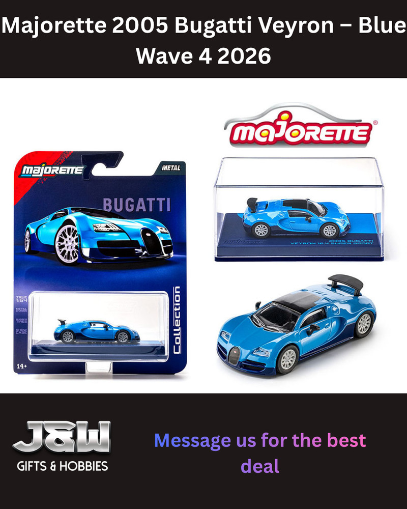 Majorette 2005 Bugatti Veyron – Blue Wave 4 2026 1/64