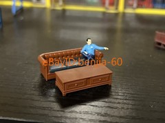 Diorama 1/64 Furniture Model Building indoor Sofa/Table Scene Display Prop Model