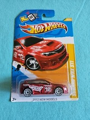 2012 Hot Wheels SUBARU WRX STI Red 33/247 LITTLE BEND New Models