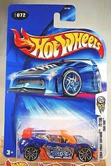 2004 Hot Wheels #72 First Editions 72/100 TRAK-TUNE Blue-Orange w/Chrome 10 Sp