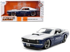 1970 Ford Mustang Boss 429 “Iron Stallion Speed Shop” Silver and Dark Blue Meta
