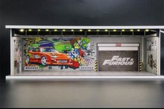 The Fast & Furious Hot Wheels Garage Theme 1:64 Model Diorama With LED Lighting