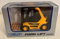 Lot of 10 Welly Forklift Truck Red Orange Yellow Pallet Pullback Action 2010-CW