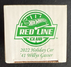2022 Hot Wheels RLC Holiday Car 41 Willys Gasser New Unopened /30000