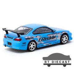 TARMAC WORKS VERTEX NISSAN SILVIA S15 GREDDY 1/64 DIECAST CAR BLUE T64G-023-GDY