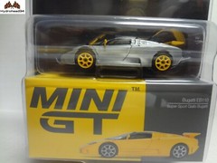 Mini GT RAW Chase Bugatti EB110 Super Sport Giallo Bugatti