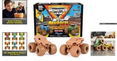 Official 1:64 Die-Cast Monster Trucks, Wash to Reveal Mystery 2-Pack for Kids