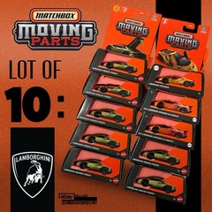 Lot Of 10: Lamborghini Huracan Sterrato Aventador SVJ Olive Green MOVING PARTS