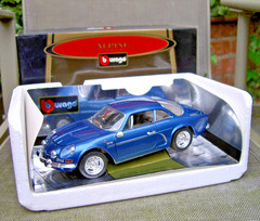 VINTAGE 1:16 BURAGO 3001 RENAULT ALPINE A110 1600S 1971 BLUE 1/16