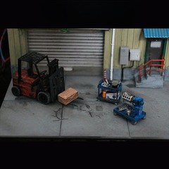 1/64 Diorama Car Garage Tool Cart Model Diecast Car Repair Workshop Accessories