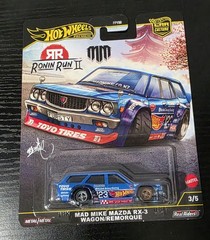 ☀️ Hot Wheels Premium Ronnin Run II Mad Mike Mazda Rx3 Wagon Real Riders ☀️