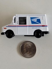 2PCS- 2.5″ USPS LLV United States Postal Service Mail Diecast Model Truck 1:72