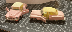2 1950 Buick Roadmaster Convertibles Diecast Model Cars #8804 Friction Rollers