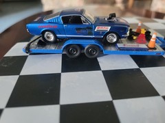 Greenlight 1/64 All Terrain Blue &White 88 Ford F-150 XLT & 66 M2 Ford Mustang