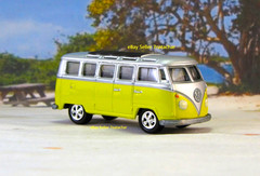 1964-1967 VW Volkswagen 21 Window Bus Van Model Yellow 1/64 Scale Limited Ed