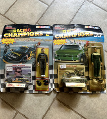 1992 Racing Champions NASCAR Car & Figure 1:64 Diecast lot of 2 Grant & Wallace