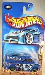 2003 Hot Wheels #95 Crazed Clowns 1/5 STEEL PASSION Blue w/Green 5 Spoke Wheels