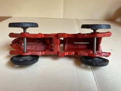 Red Race Car Cast Iron Toy With Driver – Vintage