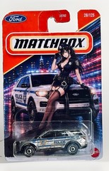 Matchbox Ford Police Interceptor #28 Silver POLICE Custom
