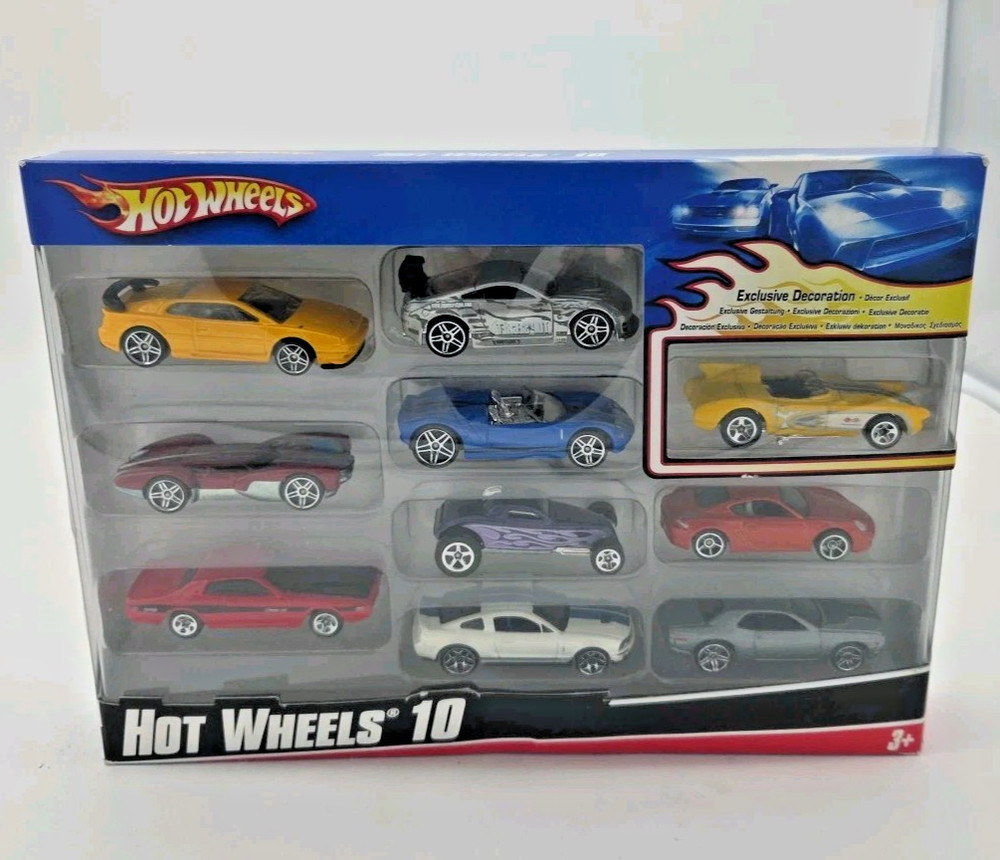 Hot Wheels 10 Car Gift Pack Exclusive Decoration NIP New In BOX SEALED