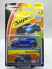 2004 Matchbox SuperFast 35 Years CHRYSLER PANEL CRUISER Blue 45 Ltd Ed 15000 New