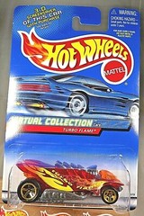 2000 Hot Wheels #112 Virtual Collection Cars TURBO FLAME Trans Red w/Gold 5 Sp