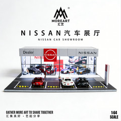 1/64 Diorama Diecast Garage Model LED Lighting Parking Lot Display Case Model US