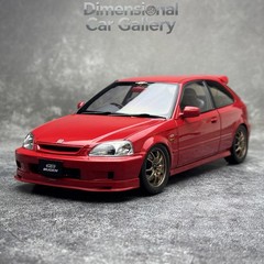 1/18 MOTORHELIX Honda CIVIC Type R EK9 MUGEN POWER Red Diecast Model Car