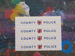Corgi 464A Commer Police City Van Reproduction Stickers ( Set of 4 )