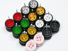 Hot Wheels 4 Spoke High Quality Rubber Tire – 8 sets JDM ( 8 colors MIX )