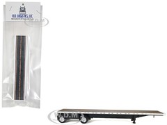 HIGH BOY SPREAD AXLE FLATBED TRAILER WHITE 1/87 (HO) BY HO LOGISTICS HL-477