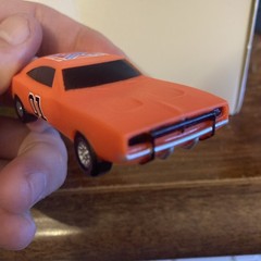 General Lee 4” 69 Dodge Charger Dukes Of Hazzard Rubber Car 1/64 Brand New