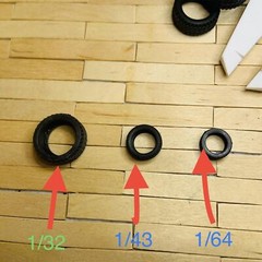 Wholesale 1/32 RC Car Rubber Tires DIY Car Model Diorama Display Accessories