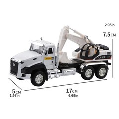1:50 Engineering Alloy Truck Model Car Kid Toy Vehicle Gift/Decoration Pull Back