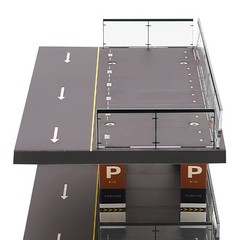 4-Story Diorama 1/64 Car Garage Model Parking Lot Backdrop Display Scene Model