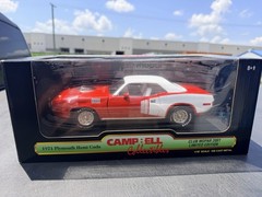 VINTAGE ERTL 1971 Plymouth Hemi Cuda red Campbell Collectibles 2001 Club Mopar